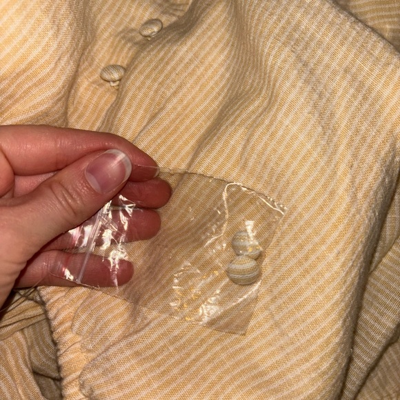 NEW AE Striped Button-Front Babydoll Mini Dress - Picture 9 of 9